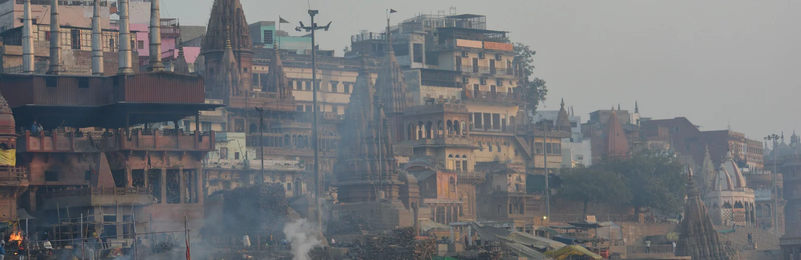 Skyline of Mandauli Kalan, Varanasi at golden hour