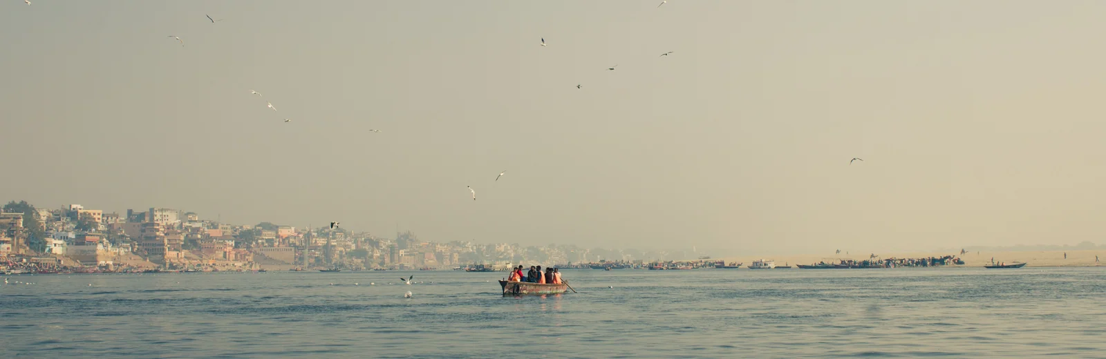 Skyline of Mandua Dih, Varanasi at golden hour