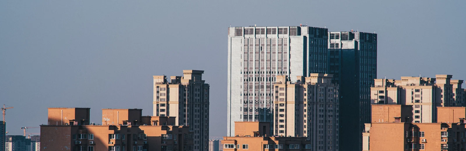 Skyline of Ravindrapuri, Varanasi at golden hour