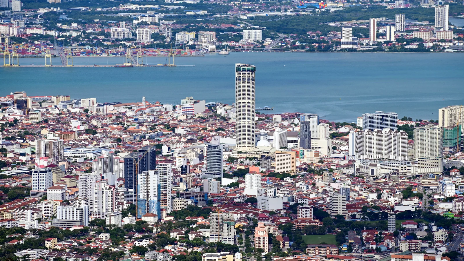 Aerial view of Penamaluru, Vijayawada